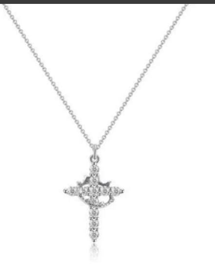 Crown Cross Necklace - HEARTLESS Habits