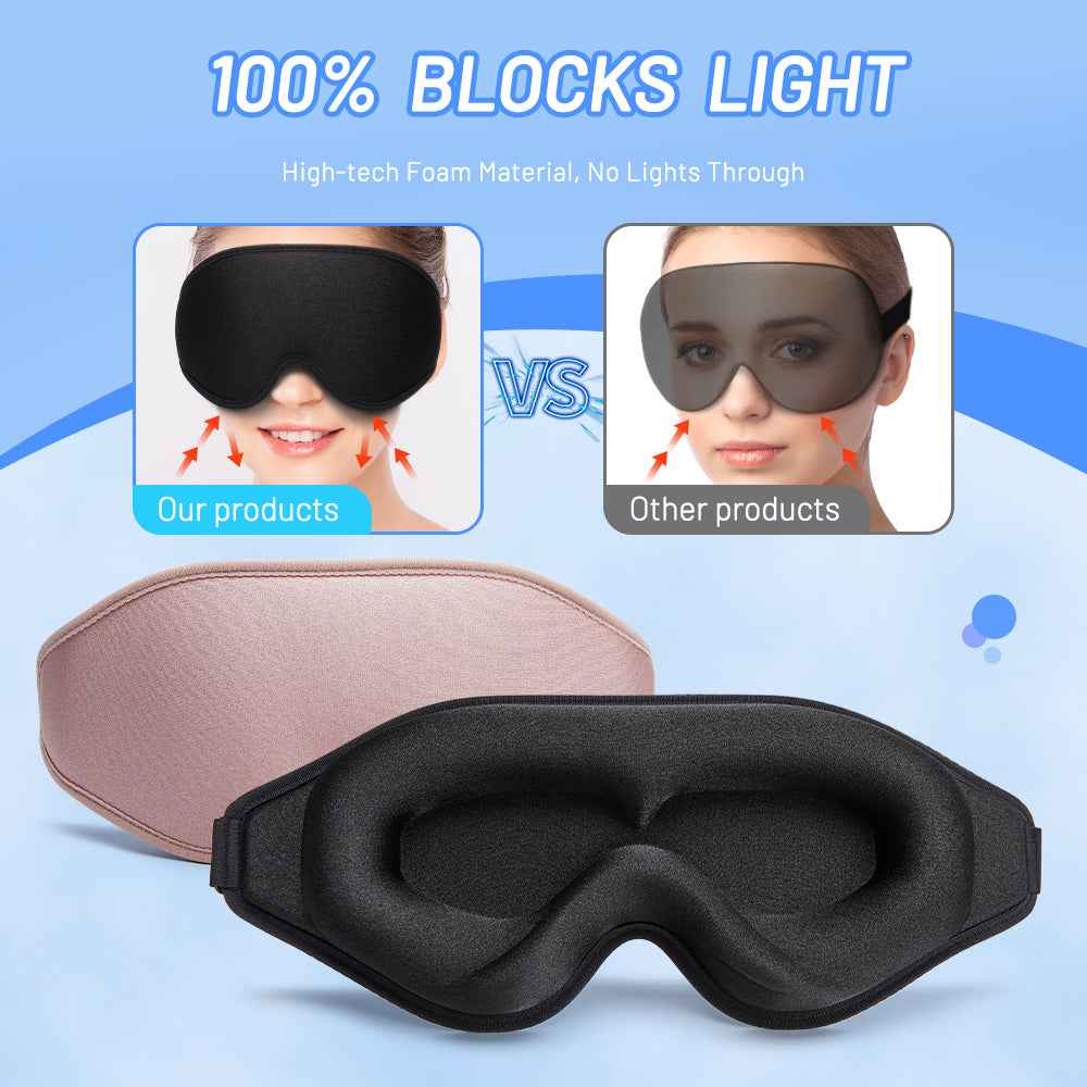 3D Natural Memory Foam Sleep Mask for Comfort - HEARTLESS Habits
