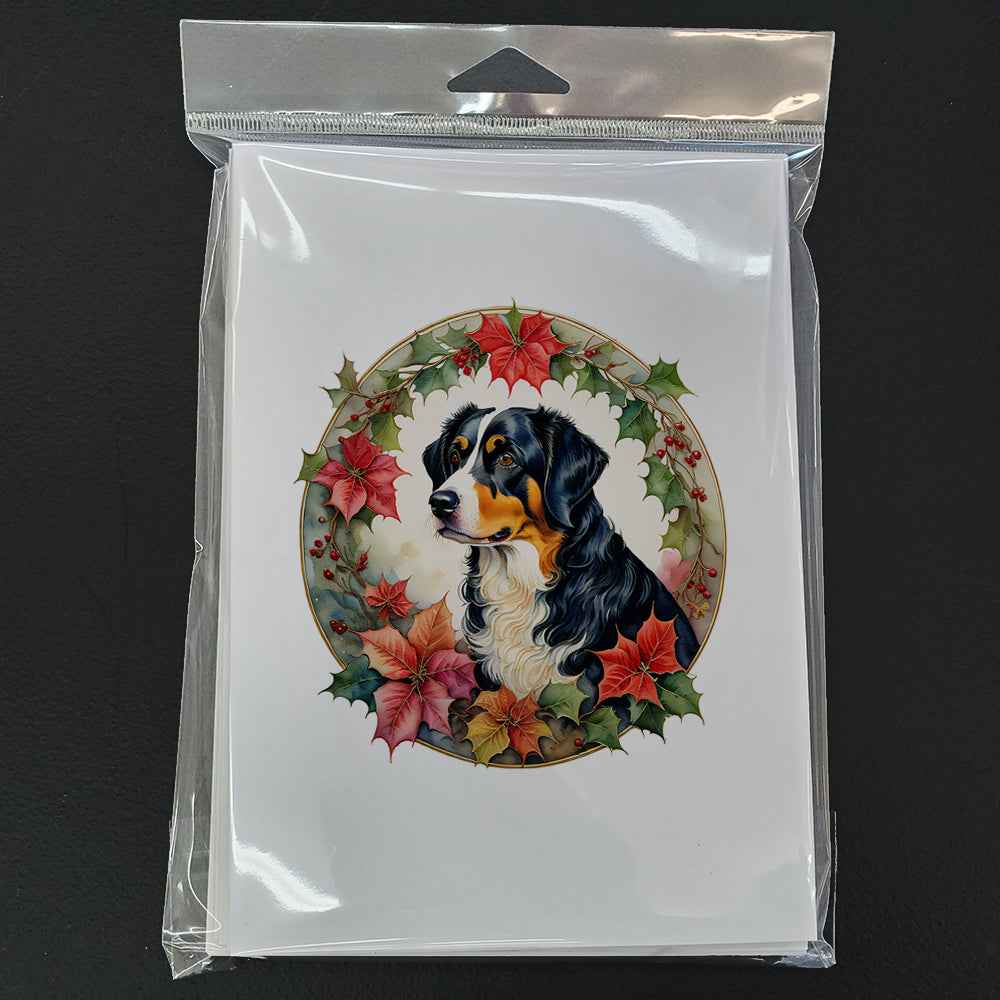 Appenzeller Sennenhund Christmas Flowers Greeting Cards Pack of 8 HEARTLESS Habits