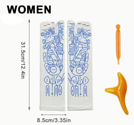 Reflexology Socks with Massage Tool (One Set) HEARTLESS Habits