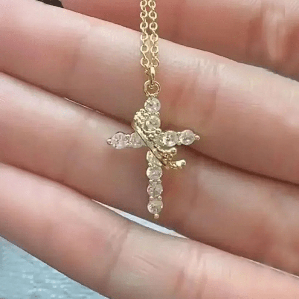 Crown Cross Necklace - HEARTLESS Habits