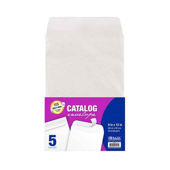 9" x 12" Self-Seal White Catalog Envelope (5/Pack) HEARTLESS Habits