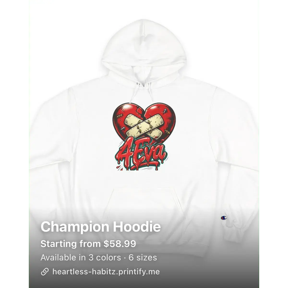 Champion 4eva Heartless Hoodie - HEARTLESS Habits
