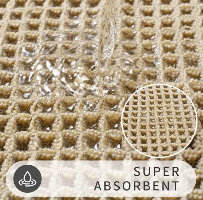 Home Fashion Waffle Bathroom Door Absorbent Carpet HEARTLESS Habits