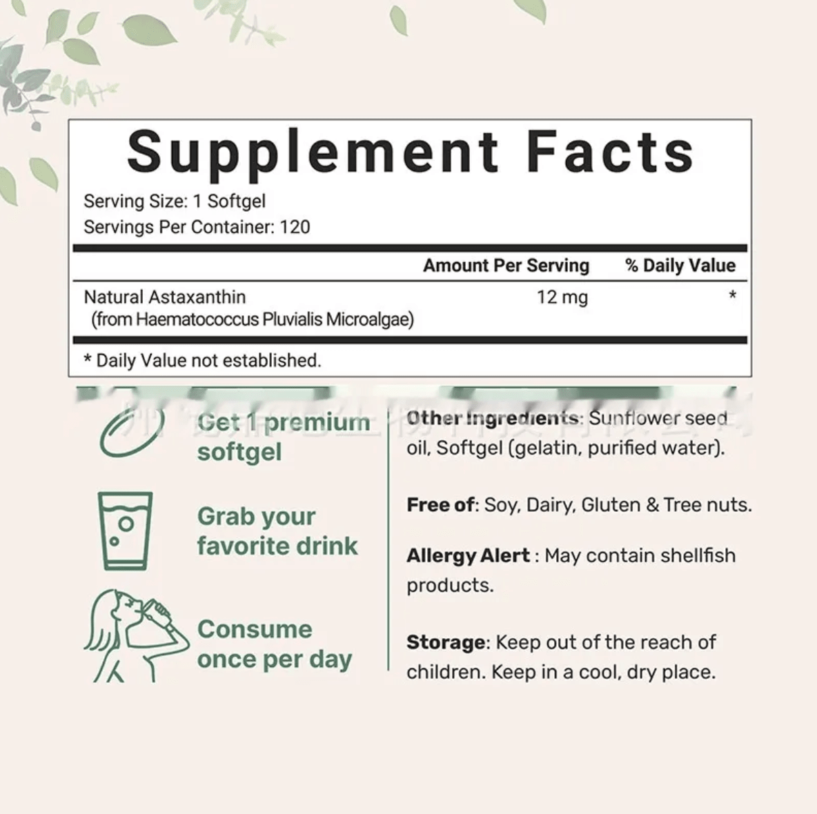 Astaxanthin Soft Capsules – 120 Tablets - HEARTLESS Habits