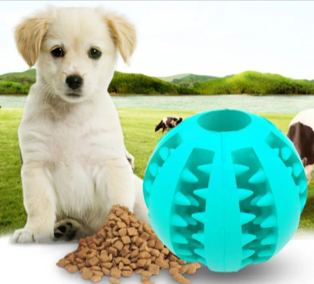 Interactive Rubber Slow Feeder Dog Ball HEARTLESS Habits
