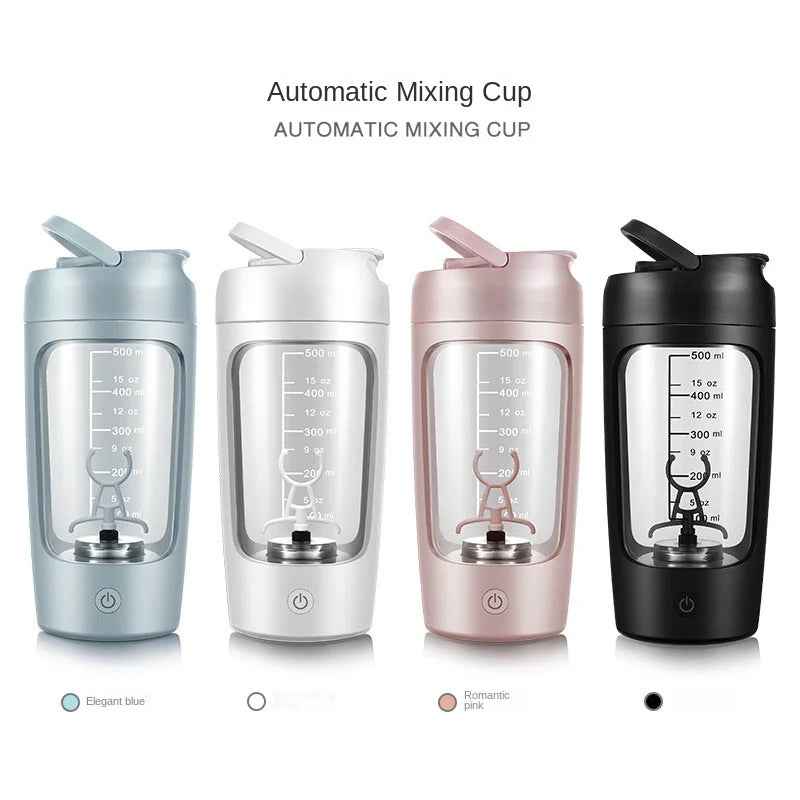 Electric Portable Whey Protein Shaker Bottle - HEARTLESS Habits