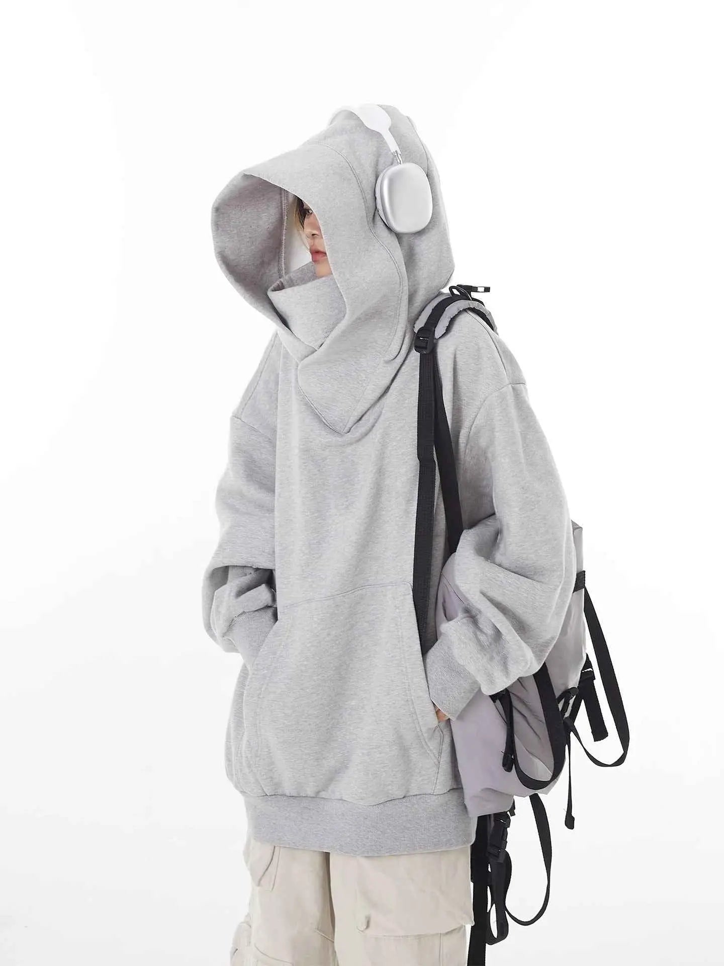 Loose High Collar Fleece Lined Hoodie - HEARTLESS Habits