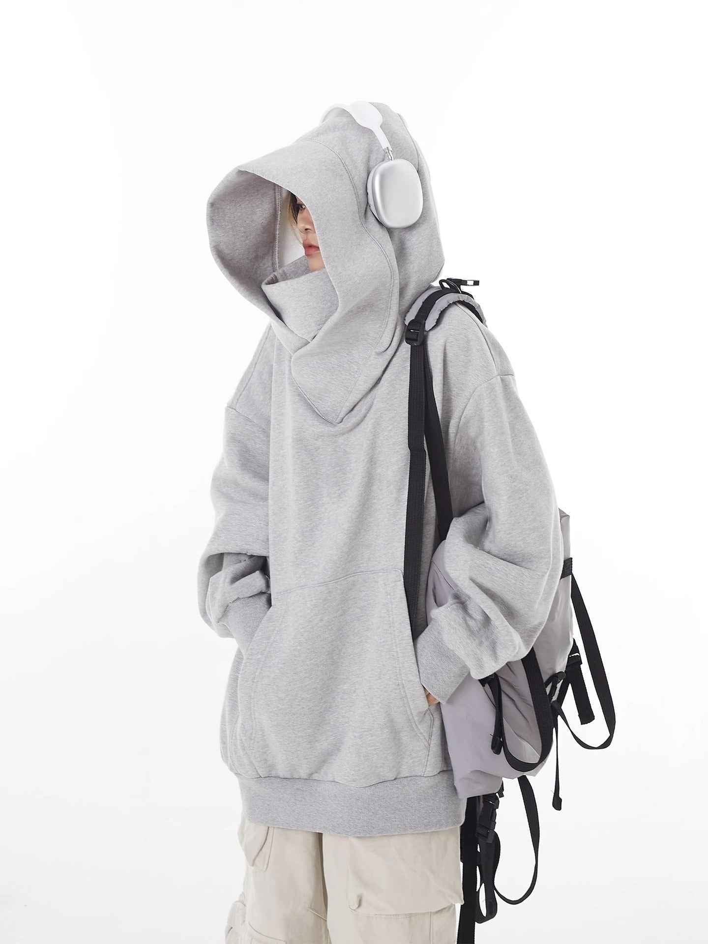 Loose High Collar Fleece Lined Hoodie HEARTLESS Habits