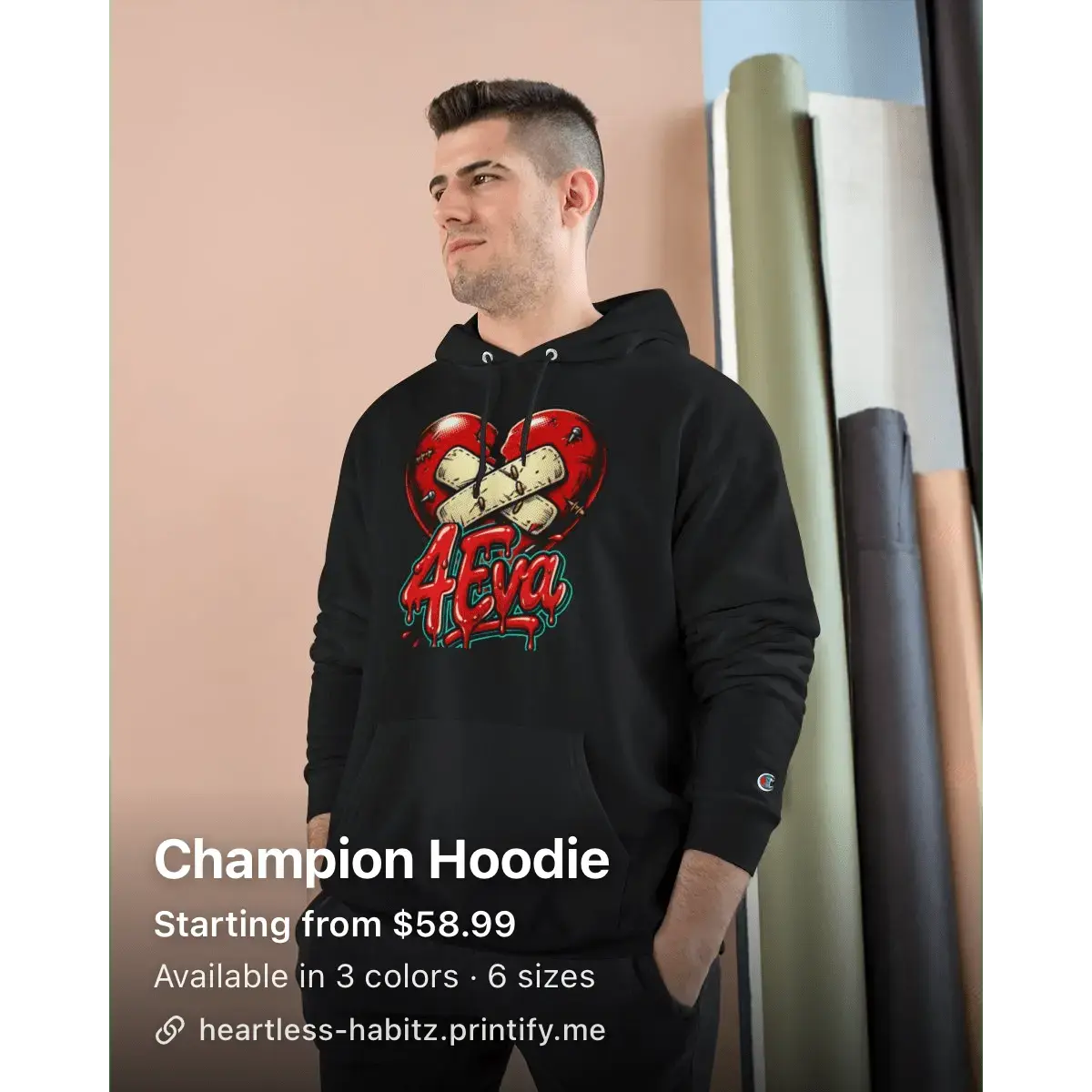 Champion 4eva Heartless Hoodie - HEARTLESS Habits