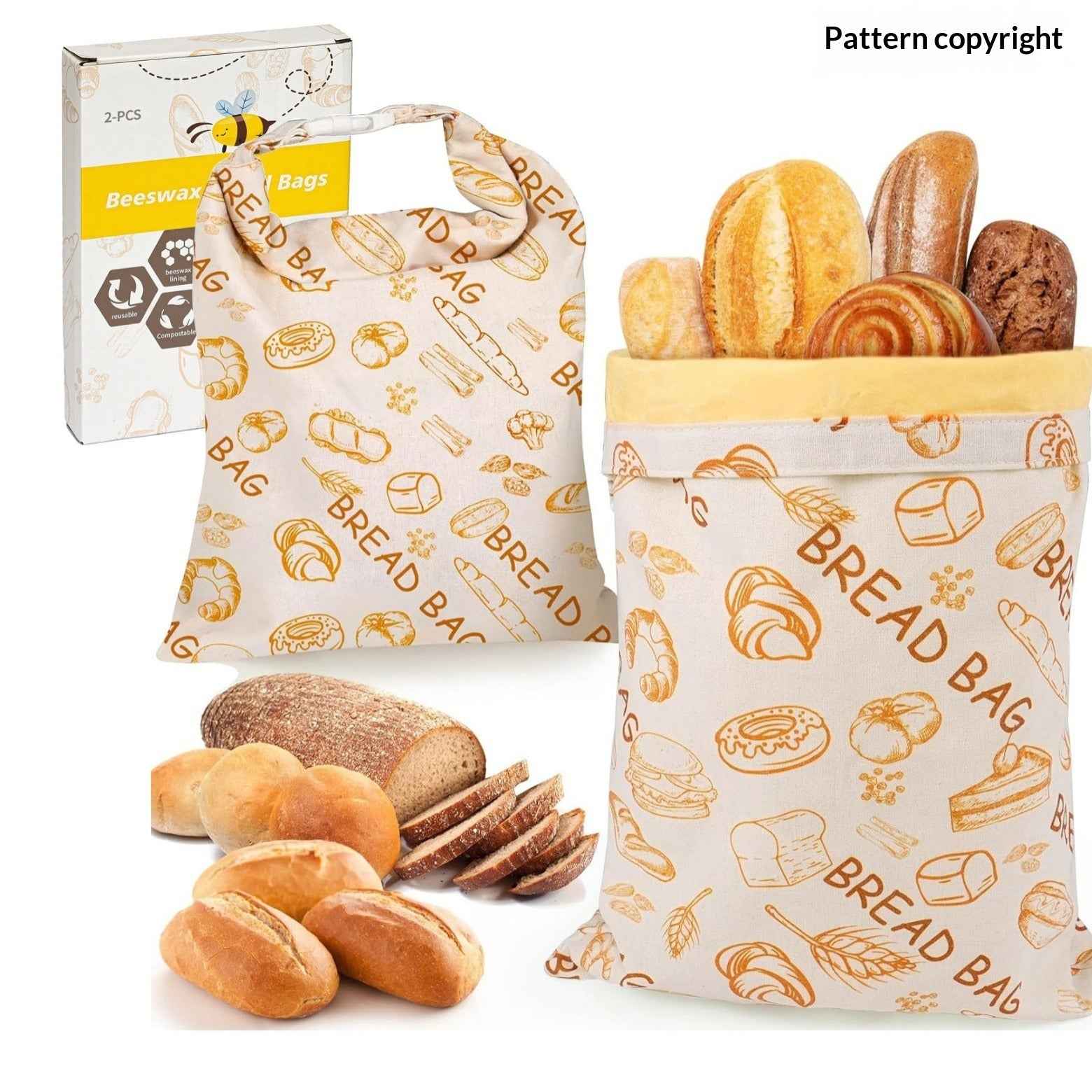 Cotton Linen Bread Bag - HEARTLESS Habits