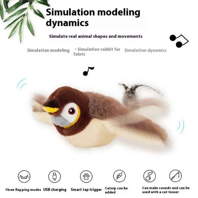 Flapping Bird Cat  Toy - HEARTLESS Habits