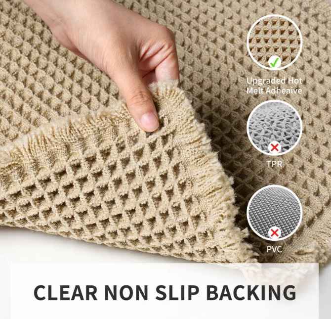 Home Fashion Waffle Bathroom Door Absorbent Carpet HEARTLESS Habits