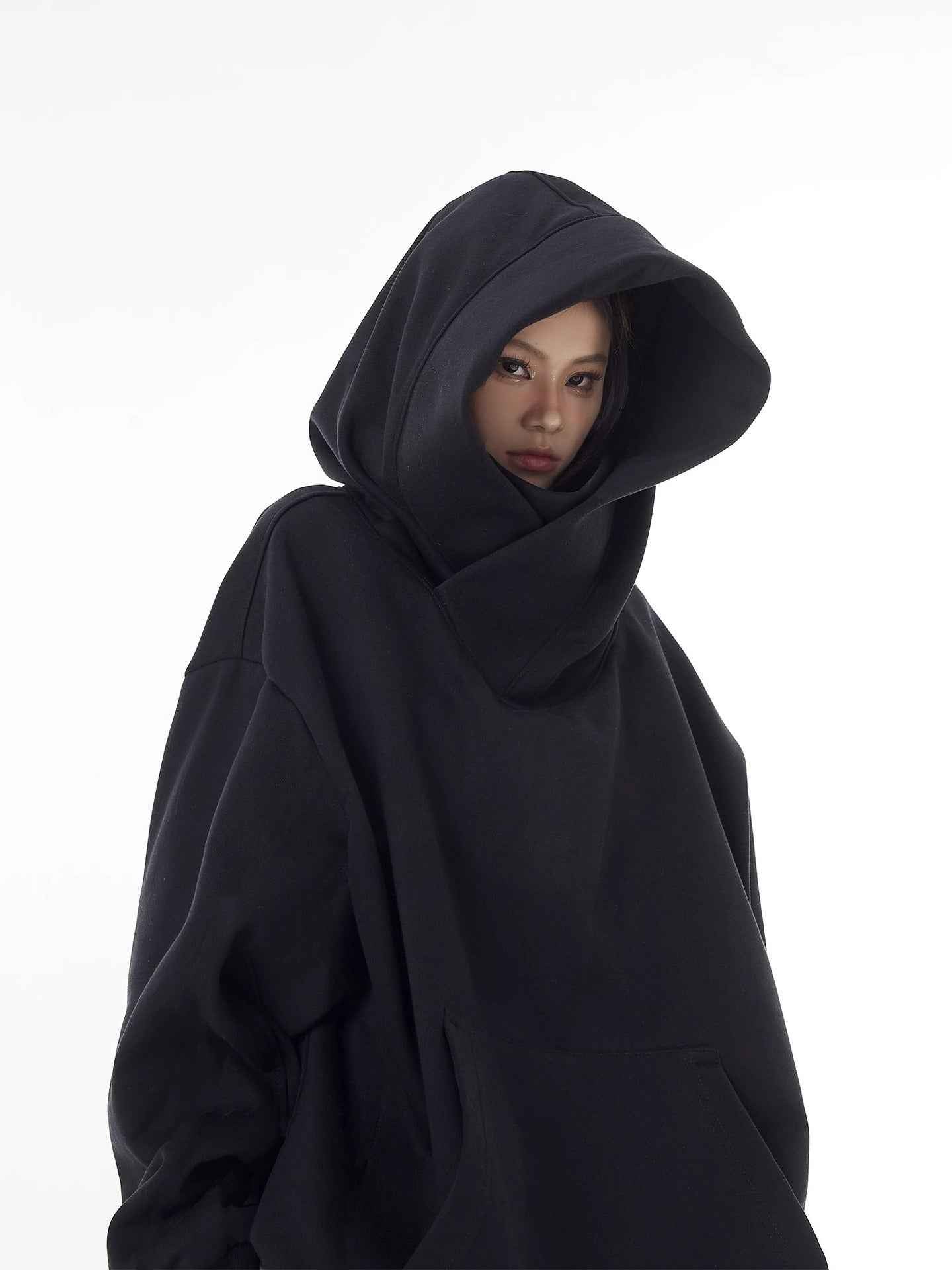 Loose High Collar Fleece Lined Hoodie HEARTLESS Habits