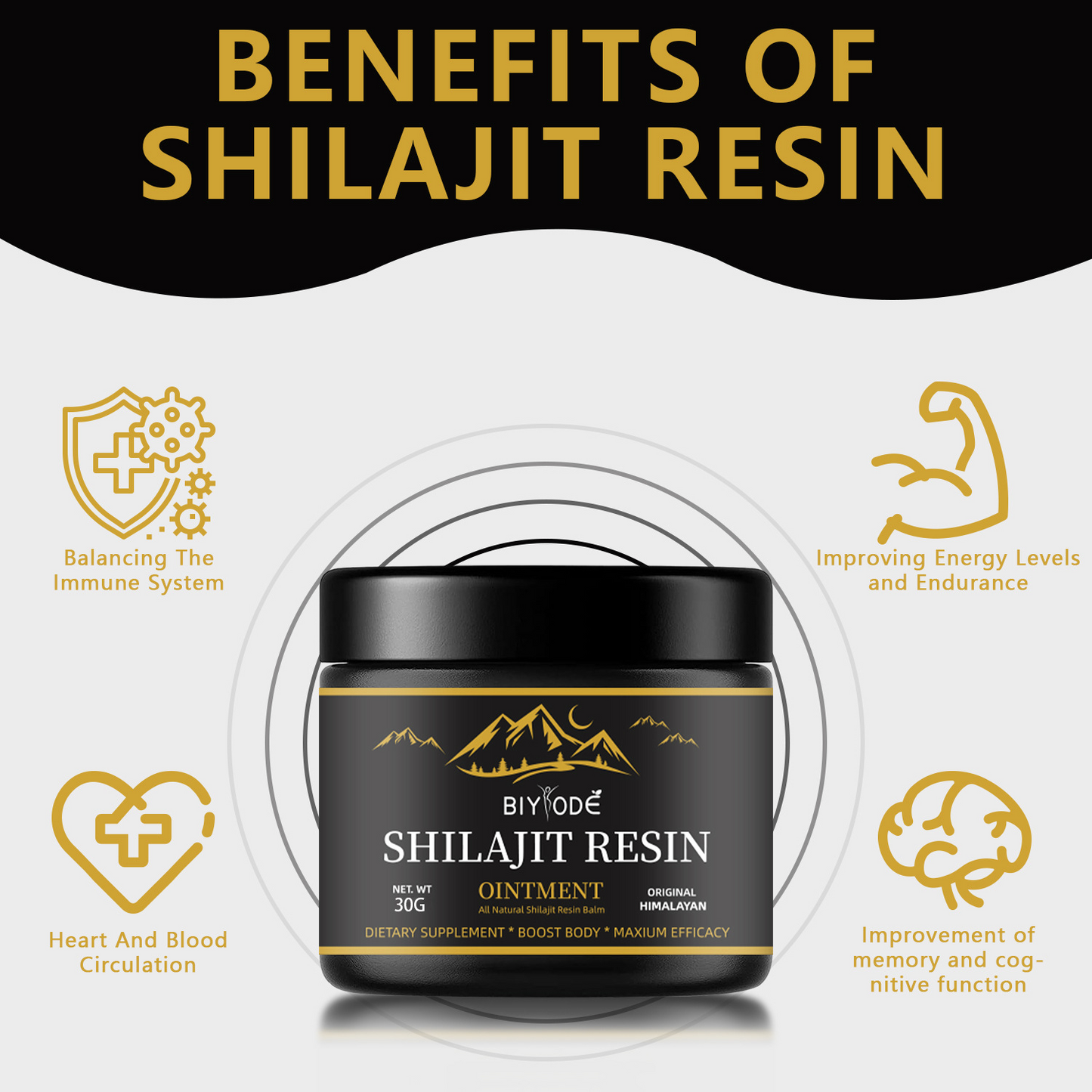 30g Natural Pure Shilajit Resin - HEARTLESS Habits