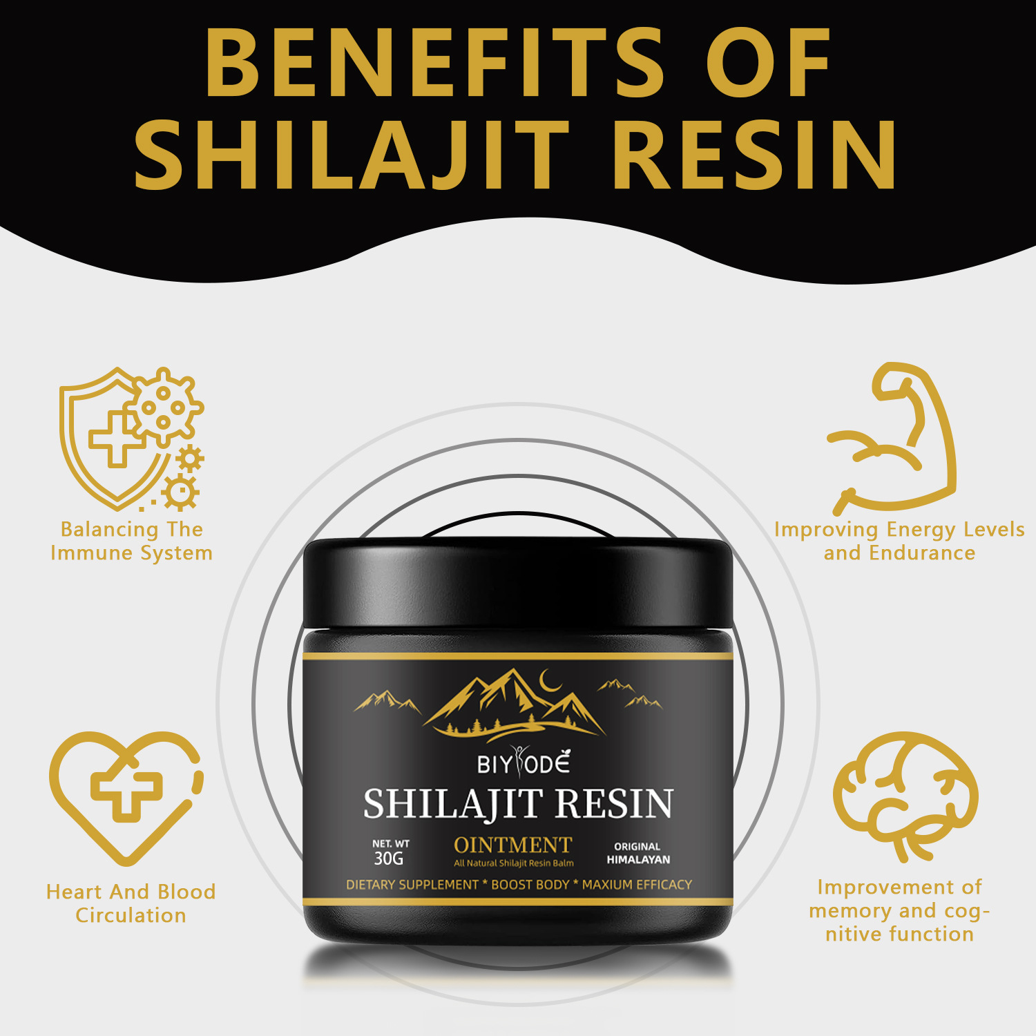 30g Natural Pure Shilajit Resin HEARTLESS Habits