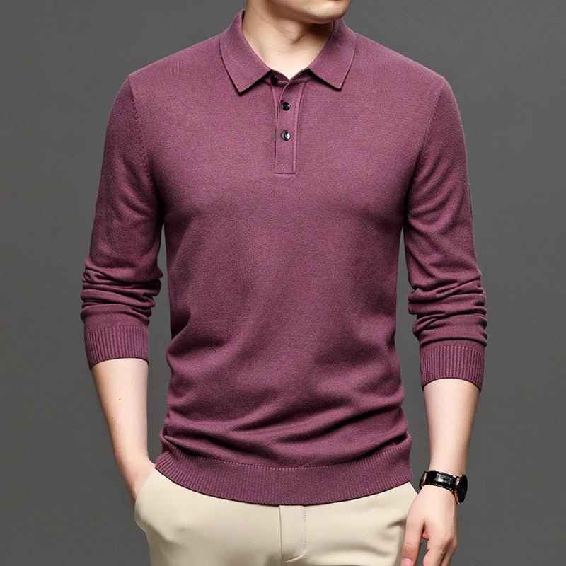 Men's Lapel Knit Pullover Sweater - HEARTLESS Habits