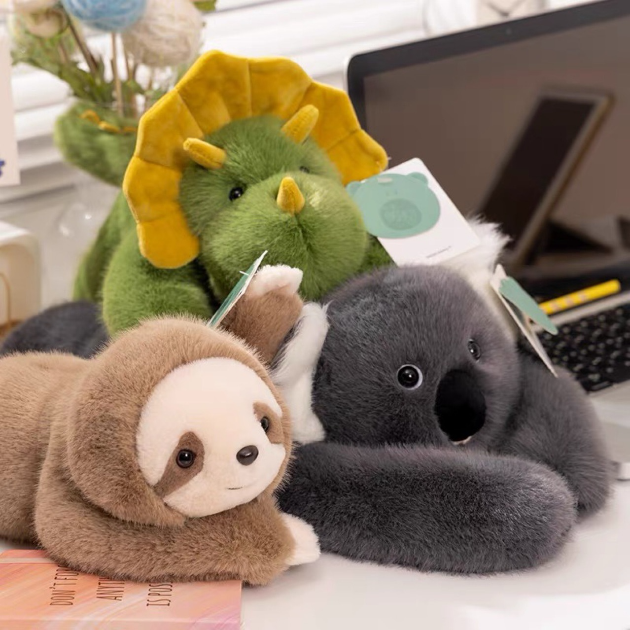 Panda, Koala, Sloth, Dinosaur, Bear & Little Panda Plush Doll Gift – Kids Soft Stuffed Toy - HEARTLESS Habits