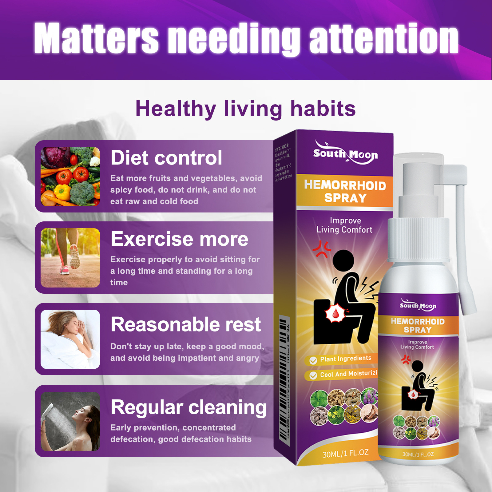 Herbal Hemorrhoid Relief Spray HEARTLESS Habits