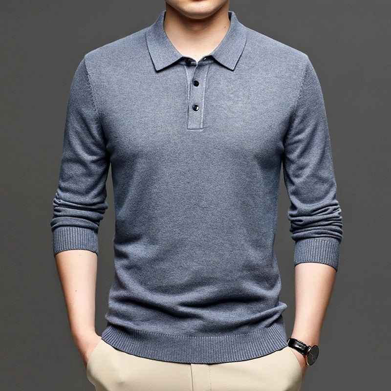 Men's Lapel Knit Pullover Sweater - HEARTLESS Habits