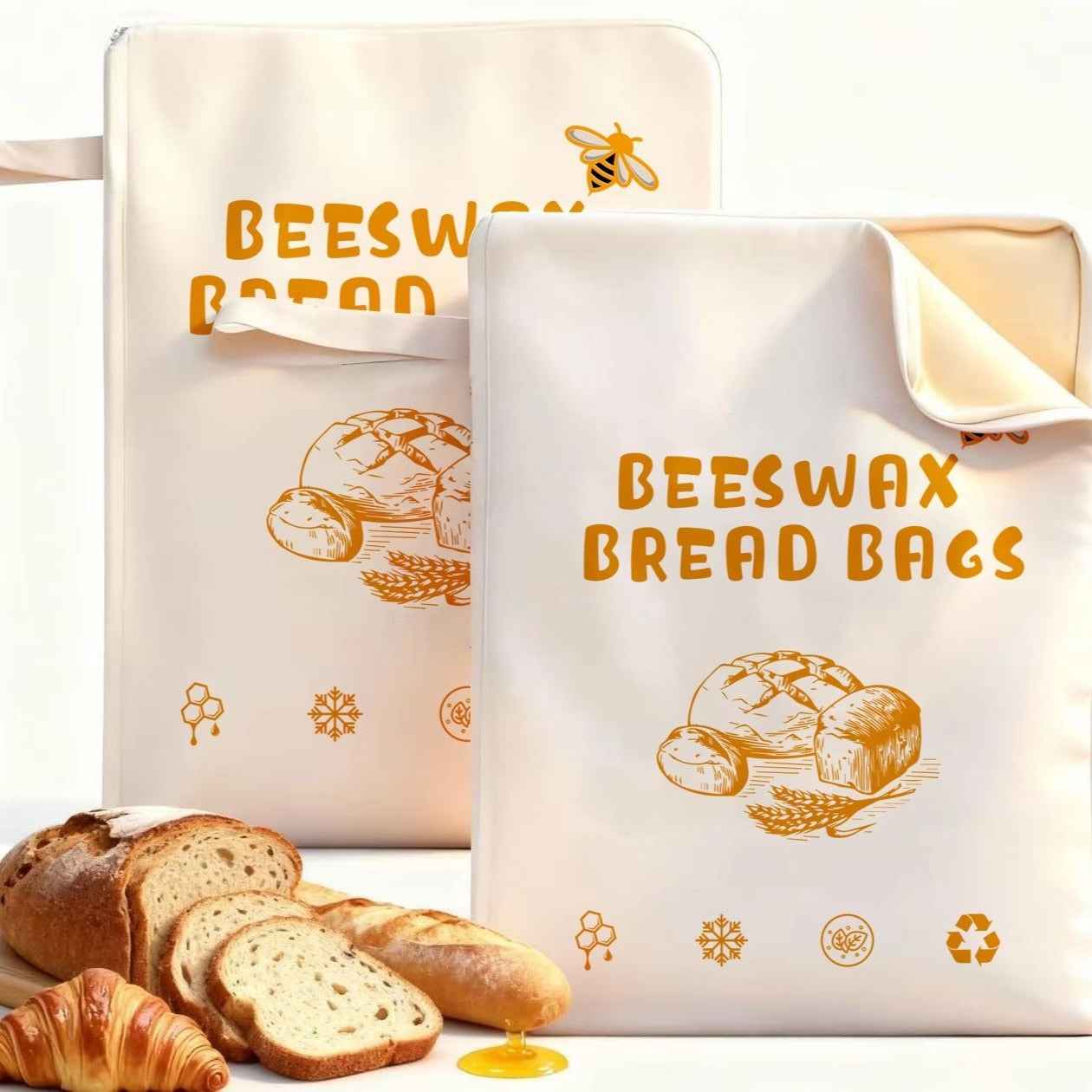 Cotton Linen Bread Bag HEARTLESS Habits