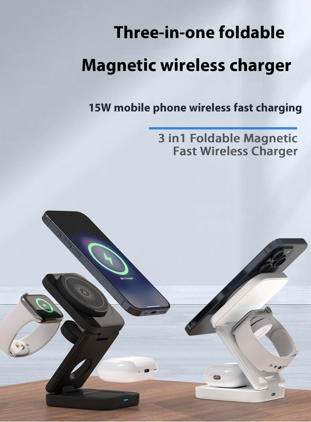 3 IN 1 FOLDABLE WIRELESS CHARGER HEARTLESS Habits