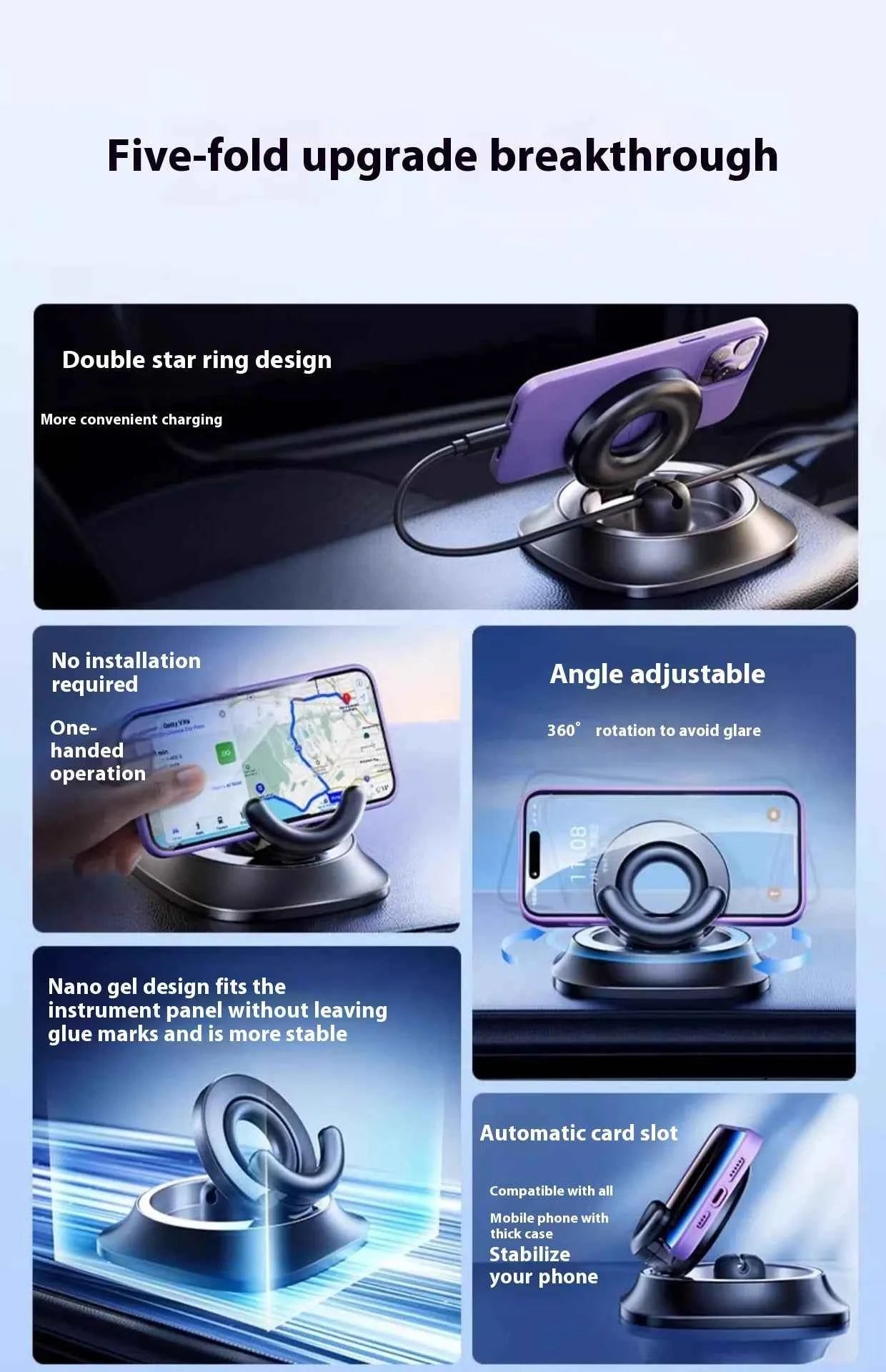 Adjustable Car Mount Magnetic Phone Holder HEARTLESS Habits