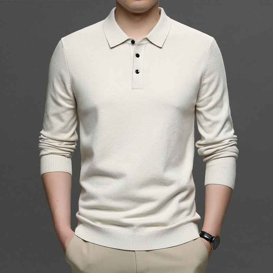 Men's Lapel Knit Pullover Sweater - HEARTLESS Habits
