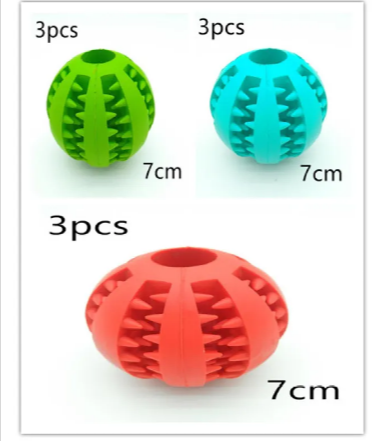Interactive Rubber Slow Feeder Dog Ball - HEARTLESS Habits