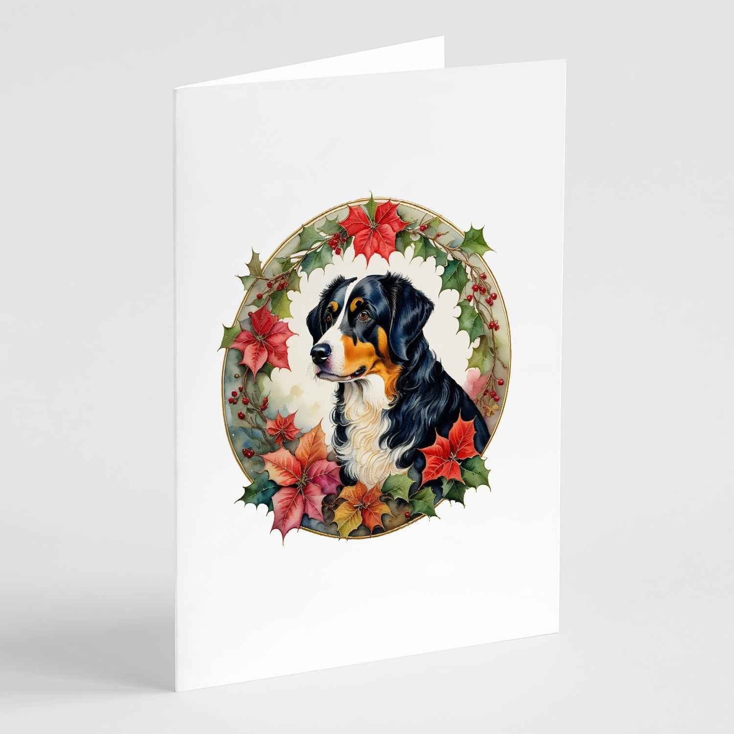 Appenzeller Sennenhund Christmas Flowers Greeting Cards Pack of 8 HEARTLESS Habits