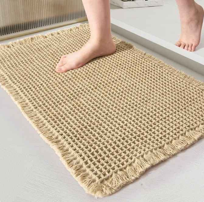 Home Fashion Waffle Bathroom Door Absorbent Carpet HEARTLESS Habits
